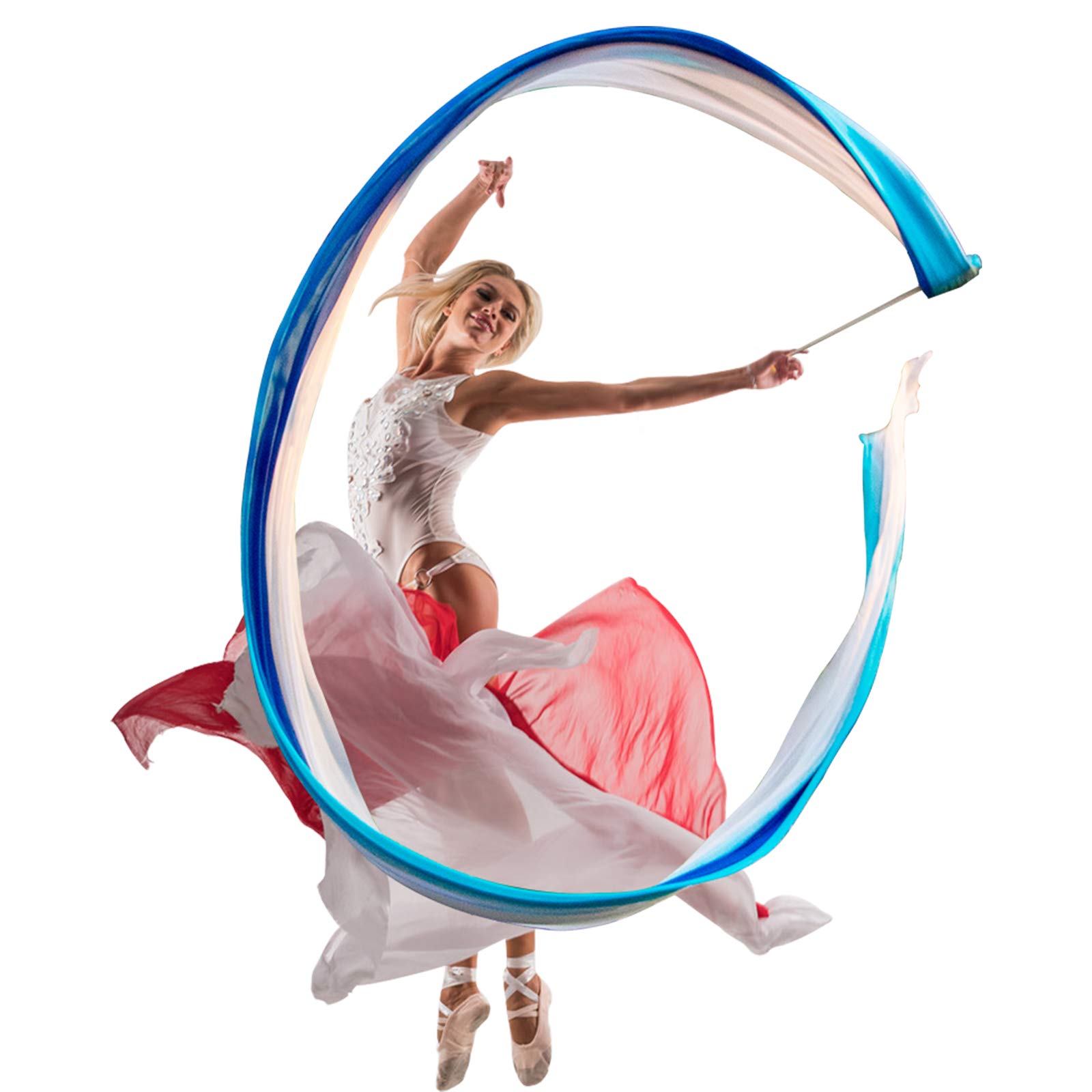 KIKIGOAL 16.4FT Dance Streamer Gymnastics Dance Ribbons Belly